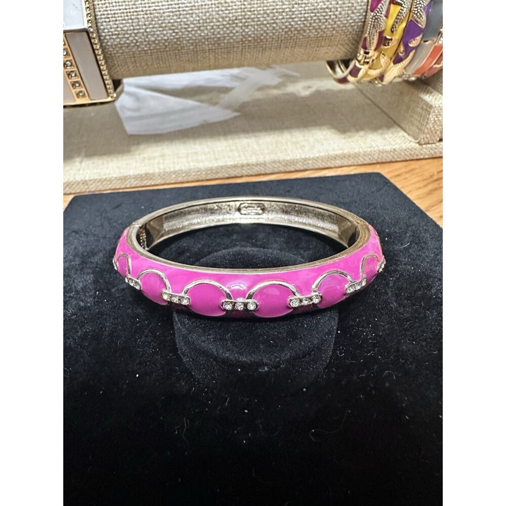 Sequin Nordstrom Multicolor Gold Tone Statement Enamel Bangle Bracelet # 89